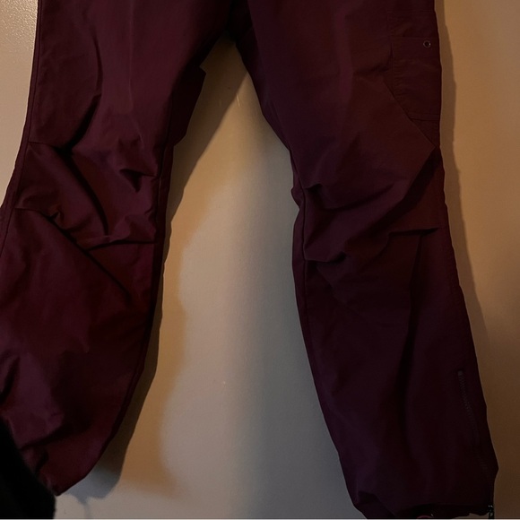 Vintage express maroon burgundy cargo Velcro pants size medium waist 28 in - Picture 13 of 15